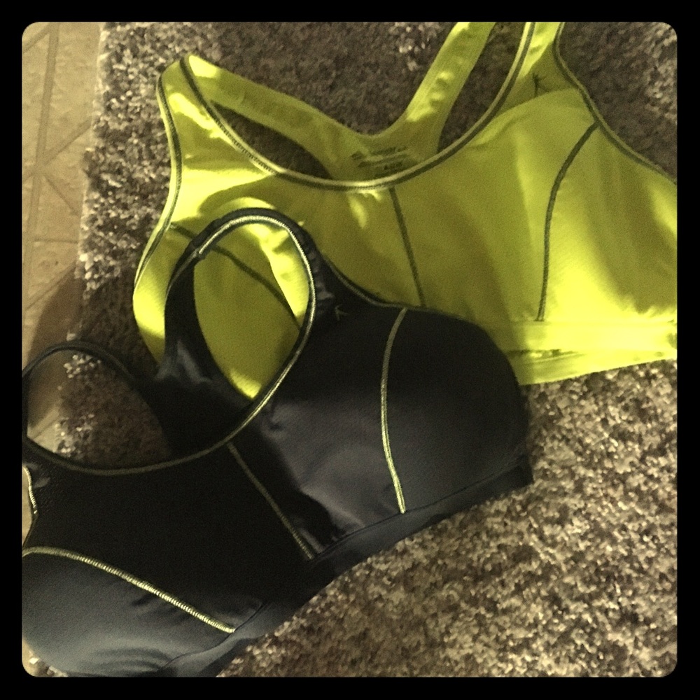 2  padded sports bras